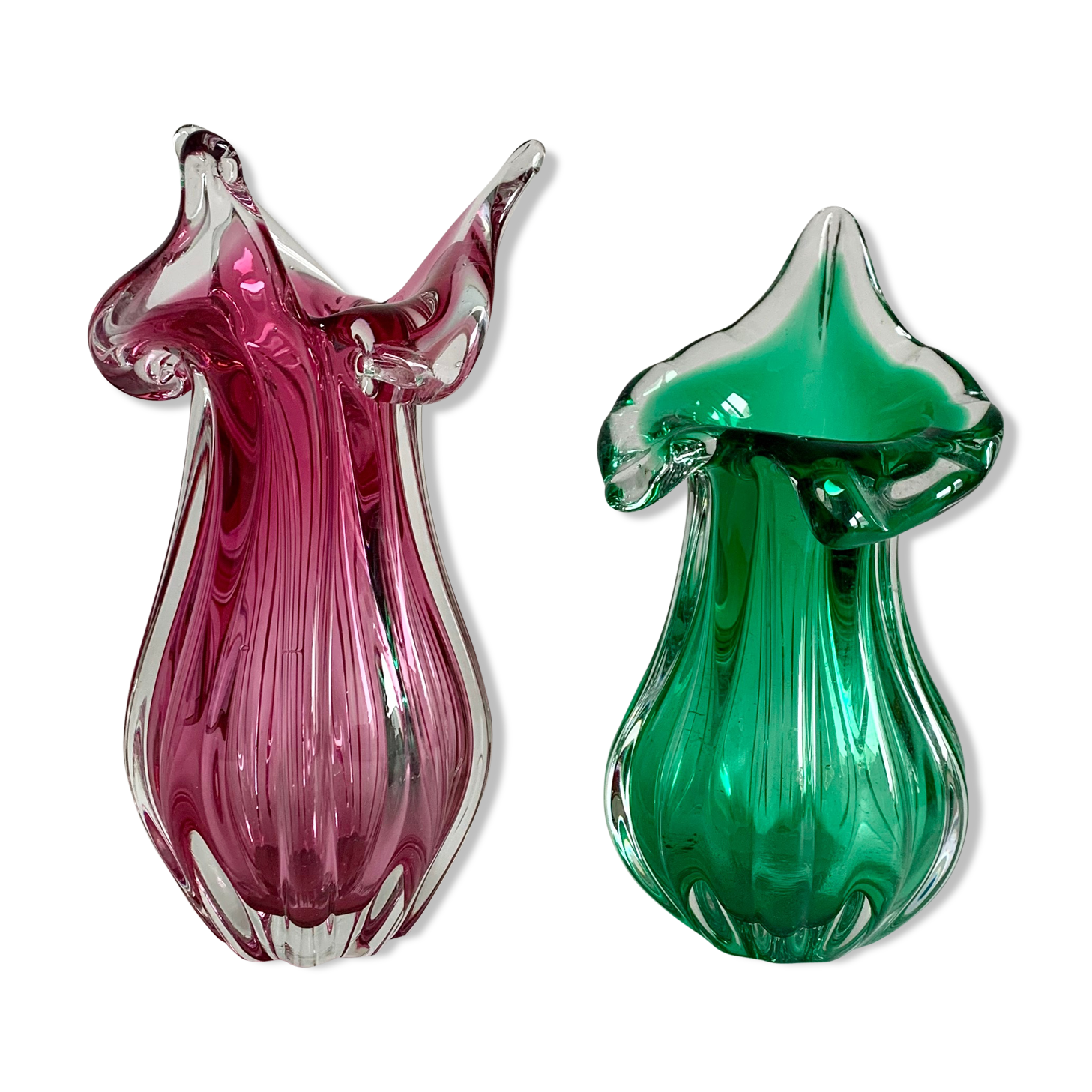 Bohemian Vase- Set of 2,  1960s