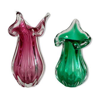 Bohemian Vase- Set of 2,  1960s