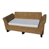 Bench in braided banana leaves