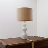 20th-century white opaline glass table lamp