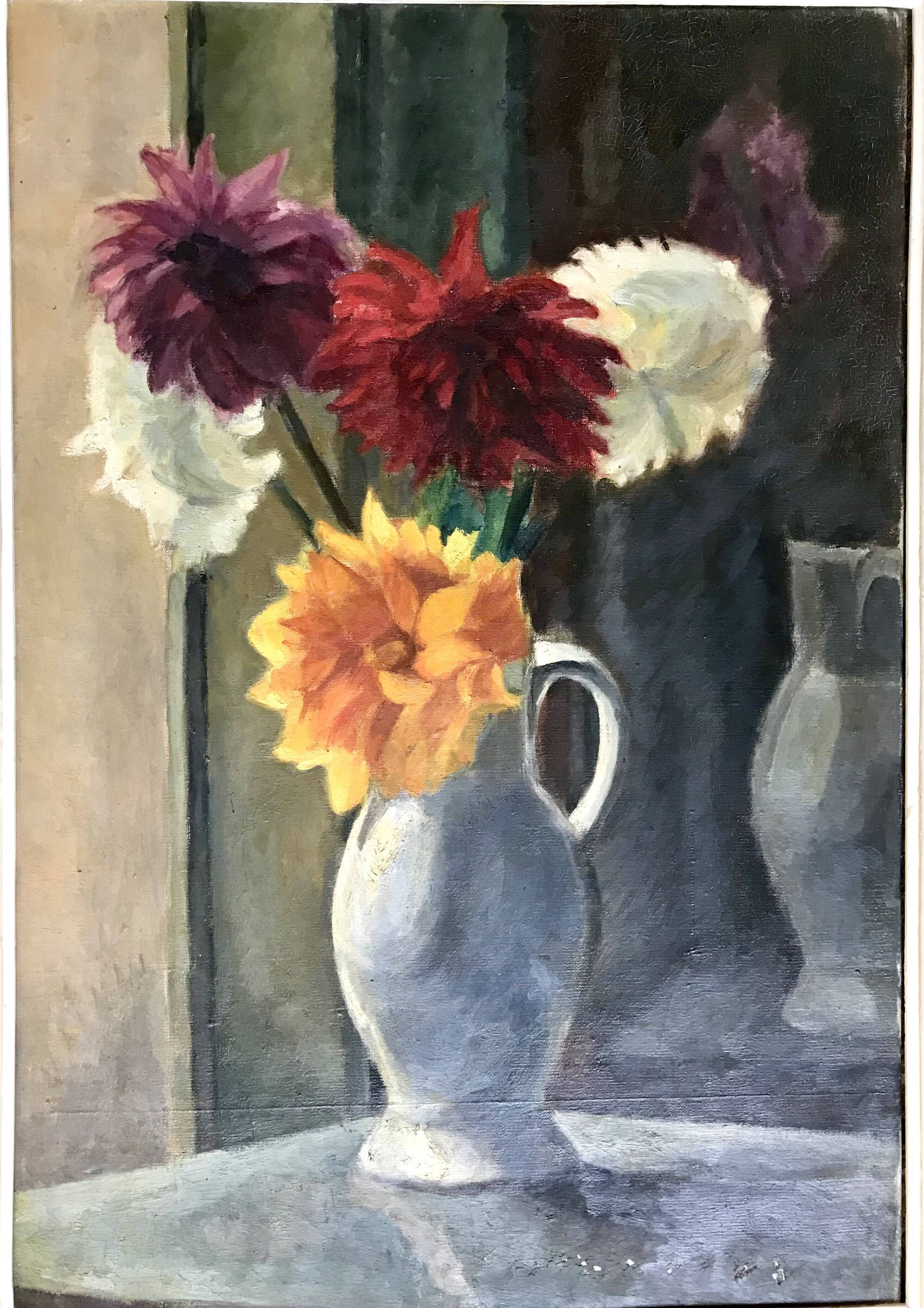 Painting bouquet of flowers circa 1930-1940