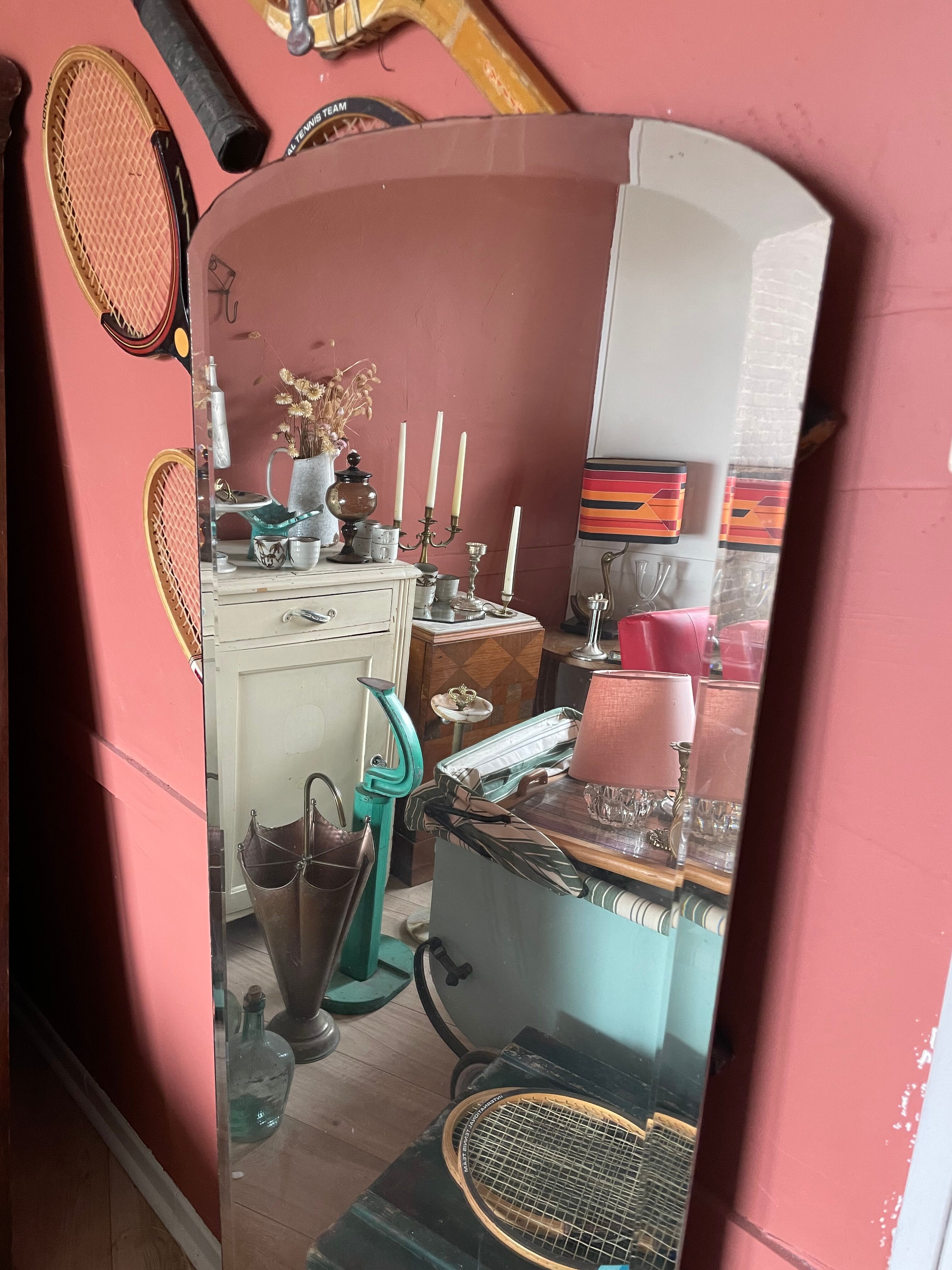 Beveled mirror 150x57cm