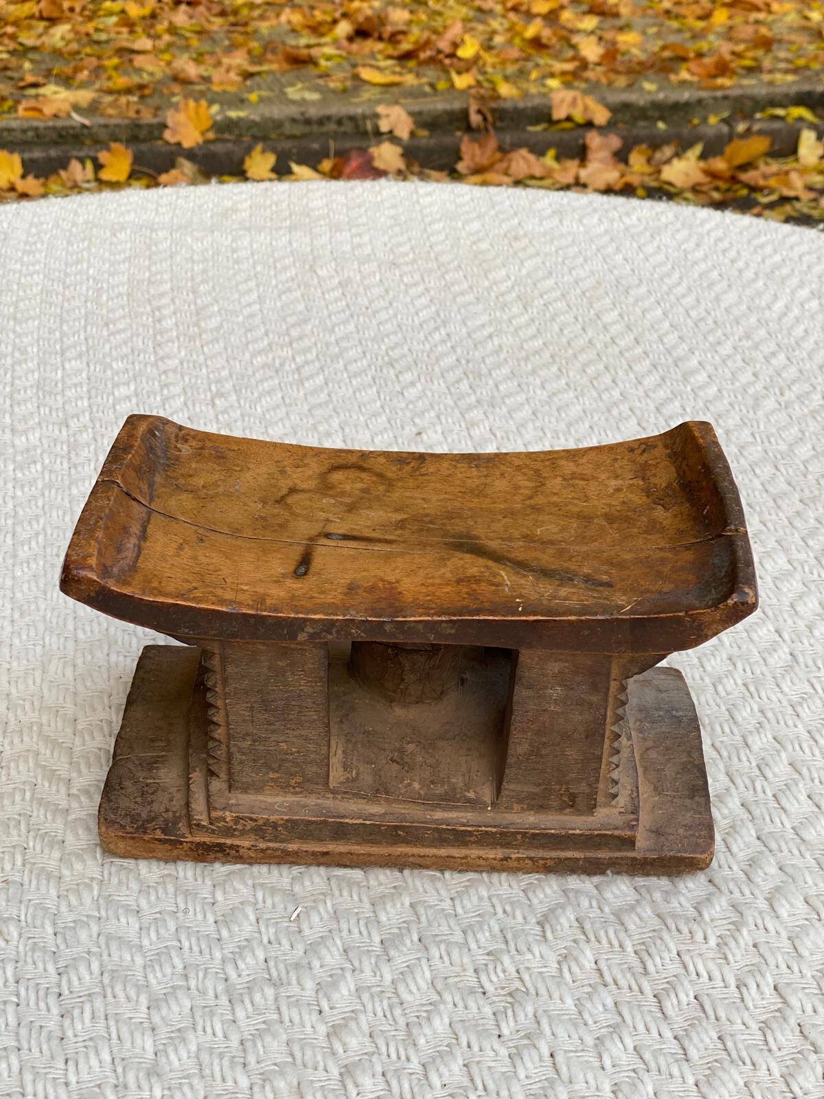 Ashanti stool, West African, carved from solid wood