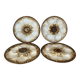 Four old Longchamps oyster plates