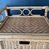 Vintage rattan chiffonier