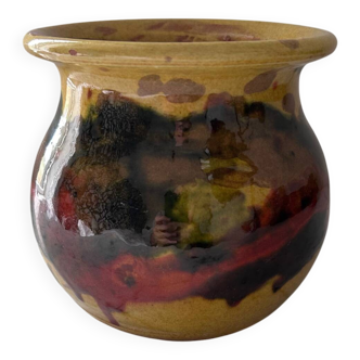 Small Provençal enameled jar