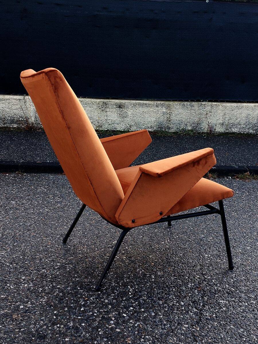 Fauteuil vintage moderniste restauré