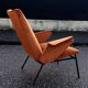 Fauteuil vintage moderniste restauré