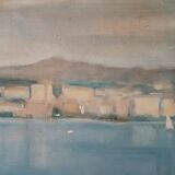 Painting Jean Pierre Capron - Oil On Marine Canvas 50s