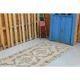 1970s vintage Turkish hand-knotted wool cotton beige runner rug 93x301