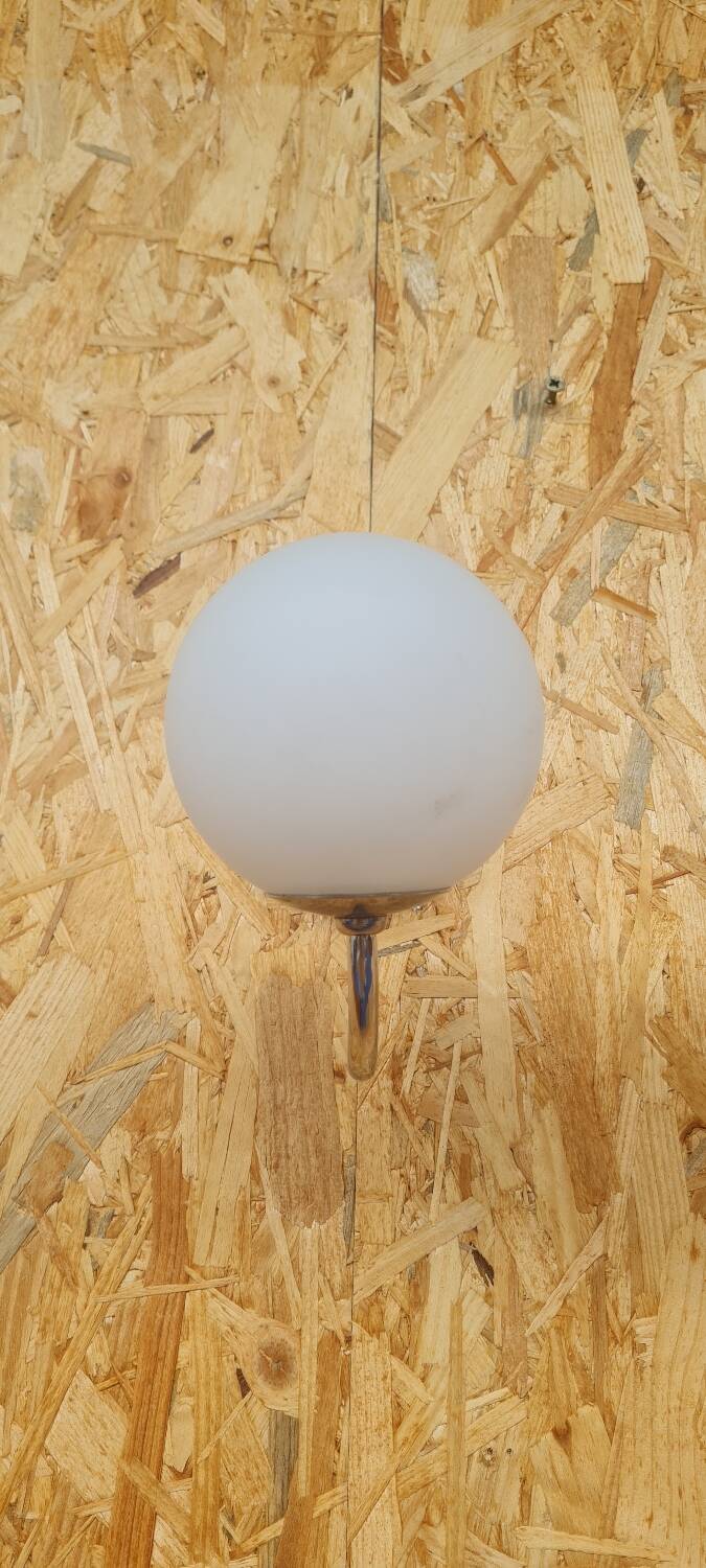 Pair of ball and chrome wall lights