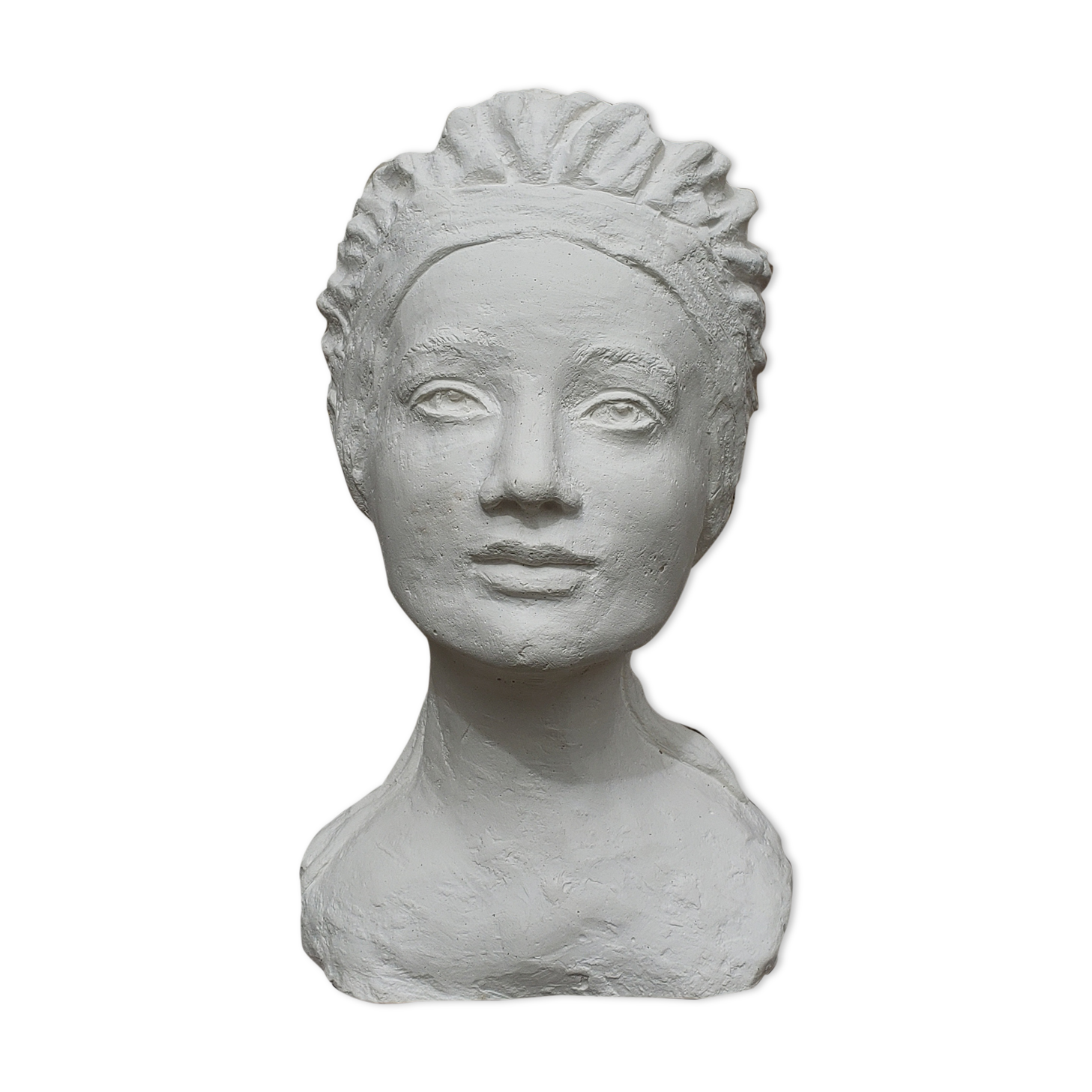 Woman bust in plaster