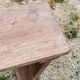 Brutalist antique bench in solid mahogany and solid oak