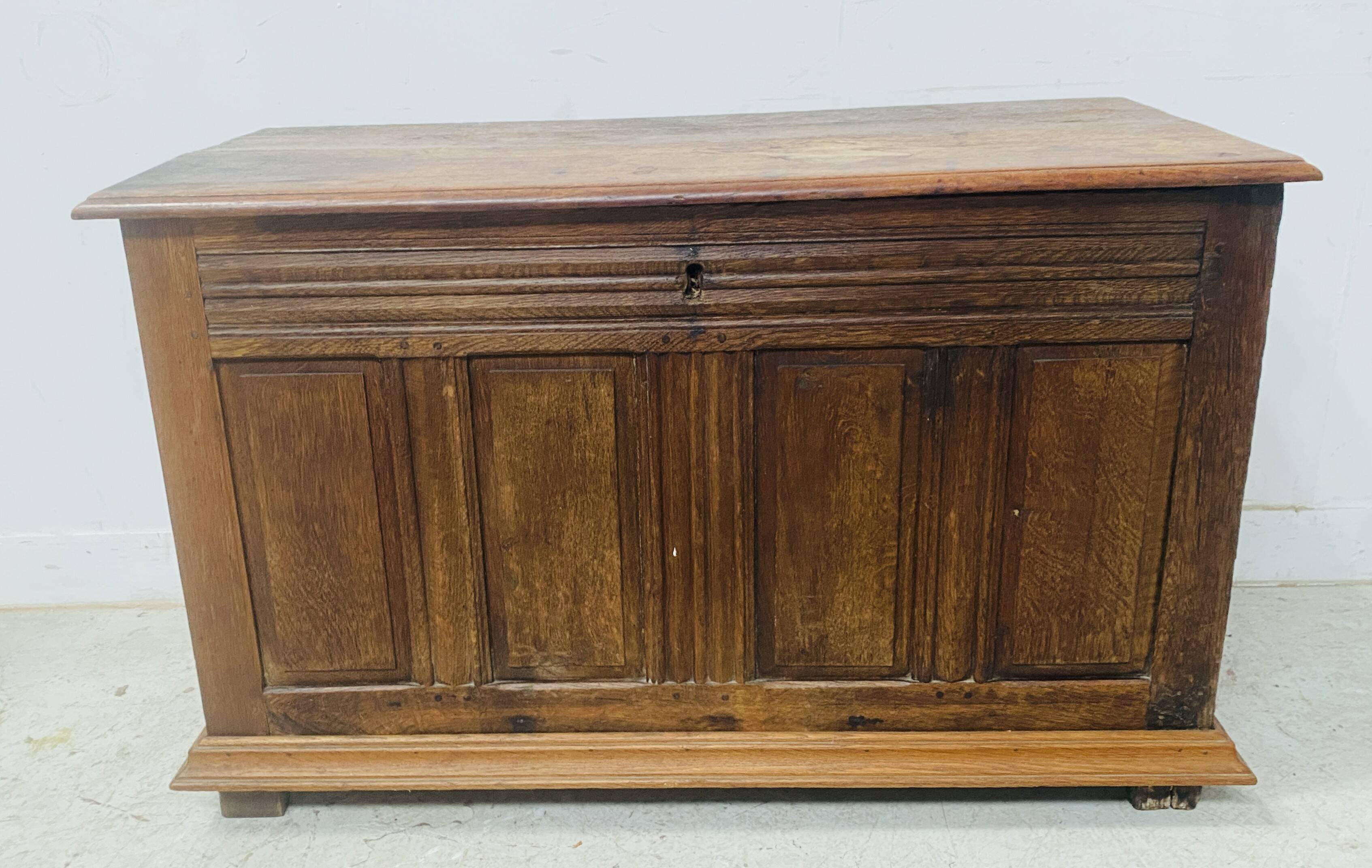18th century solid oak style chest