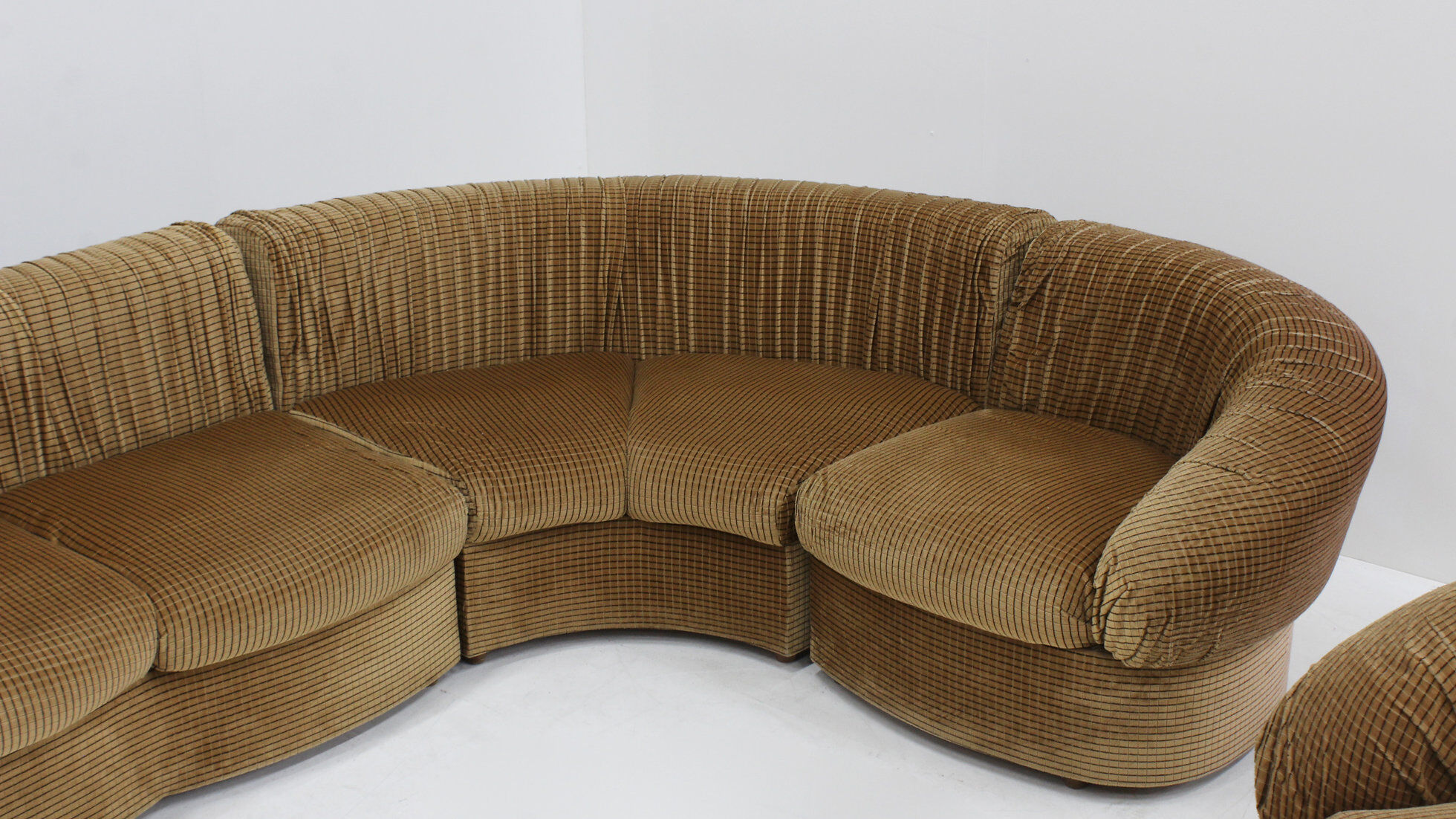 Vintage Italian curved modular sofa 1970s