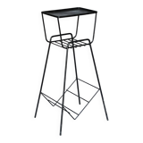 Selette années 60 en métal laqué noir et laiton