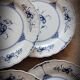 Set 6 flat plates Echt Kobalt