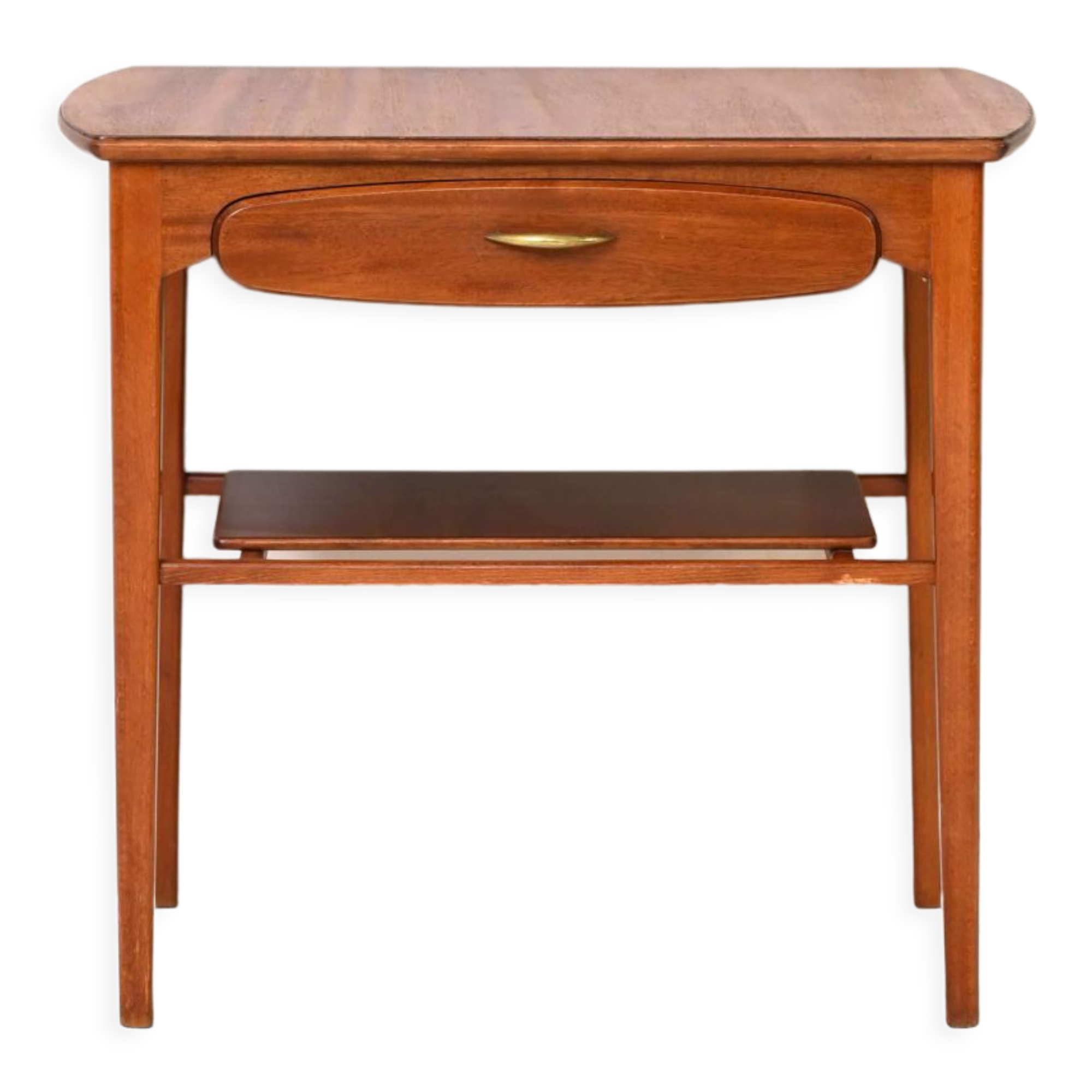 Scandinavian nightstand with oval top