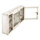 Solid wood wall display case with white patina