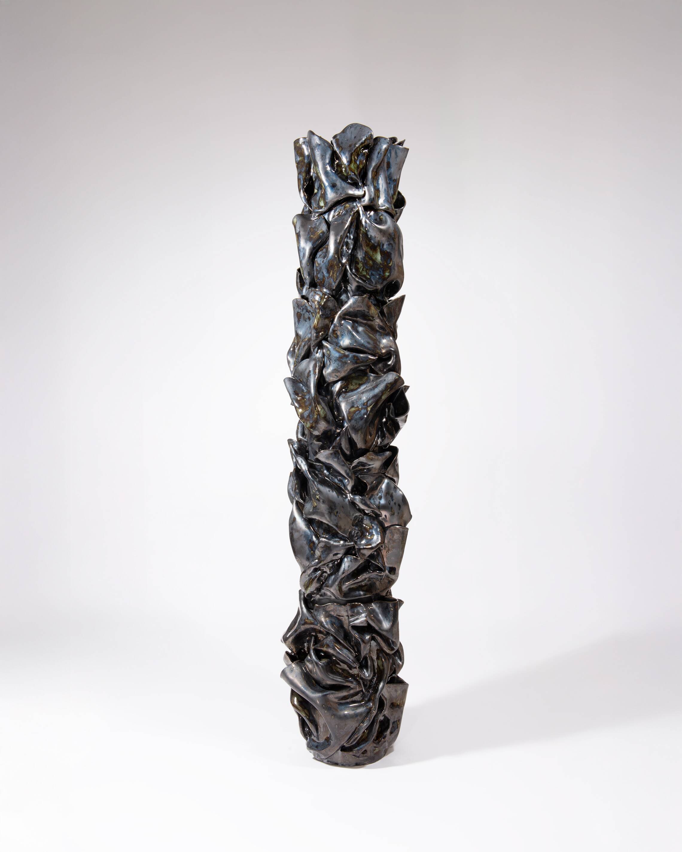 Stoneware ceramic totem