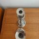 Pair of antique silver-plated candlesticks