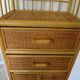 Vintage Library - 2 drawers - Woven rattan cupboard - 1980s - natural