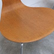 1st edition set of 4 'Lily' chairs in oak by Arne Jacobsen for Fritz Hansen, 1969