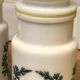 2 opaline glass spice jars