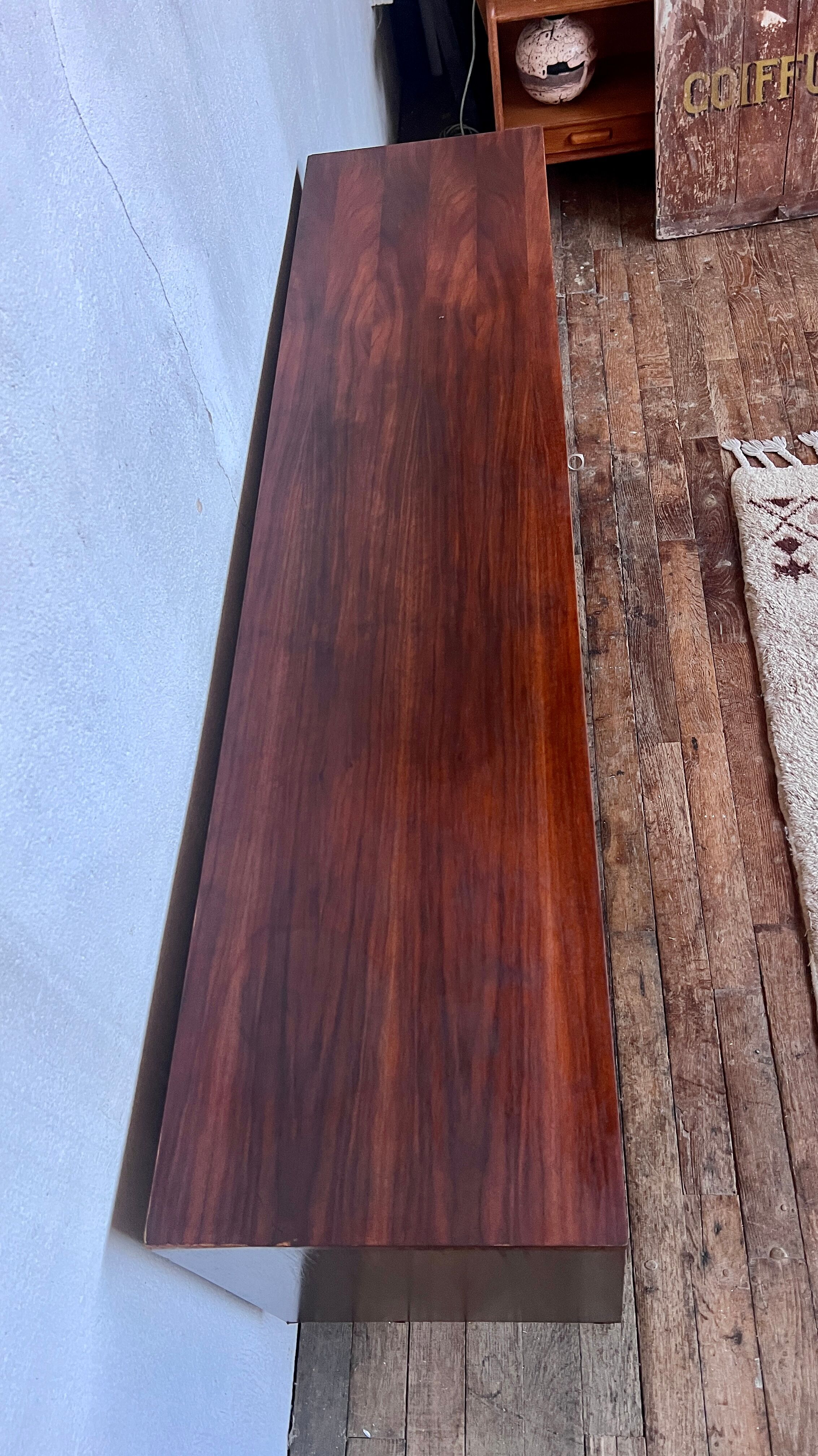 Vintage teak compass feet