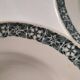 Trio of plates (2 soup plates, 1 dinner plate) Longchamp René, duck egg blue decoration