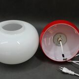 1970s Stepan Tabery Red Glass Mushroom Table Lamp, Czechoslovakia