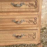 Small stripped oak chest of drawers
