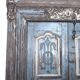 Ancienne porte indienne en vieux teck pièce et patine d'origine