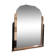 Art deco mirror, pink and black mirror pillar, France 1930