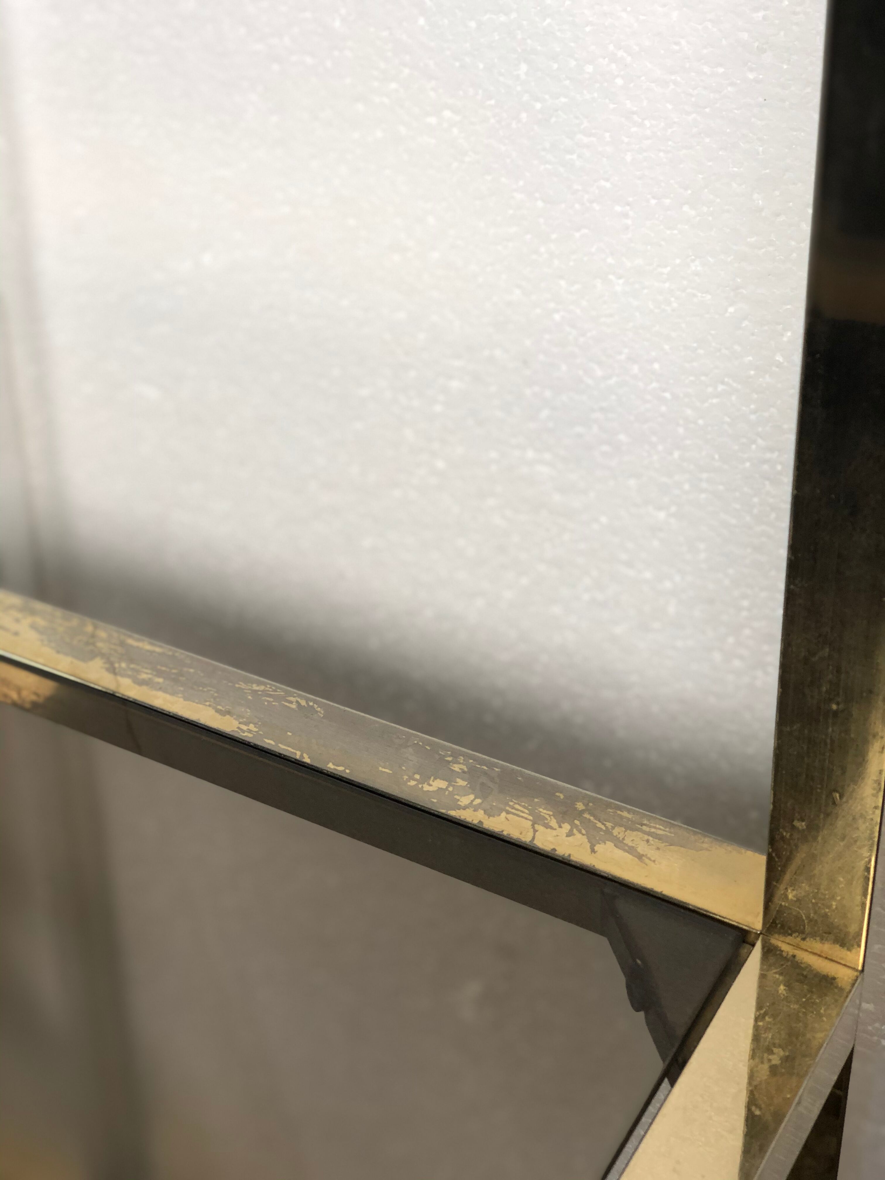 Vintage gold chrome metal Lancel bookcase 1970