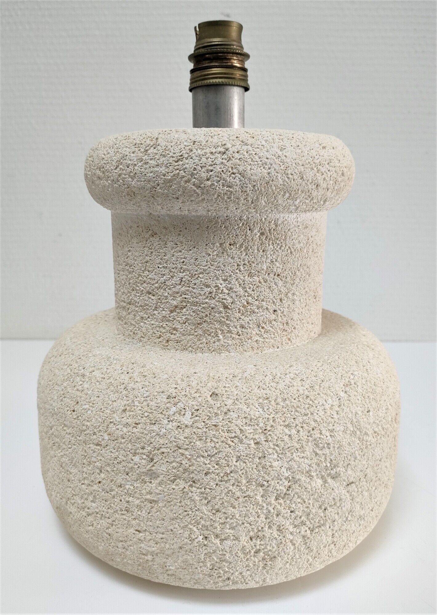 Sculptural lamp foot in natural stone design 70s