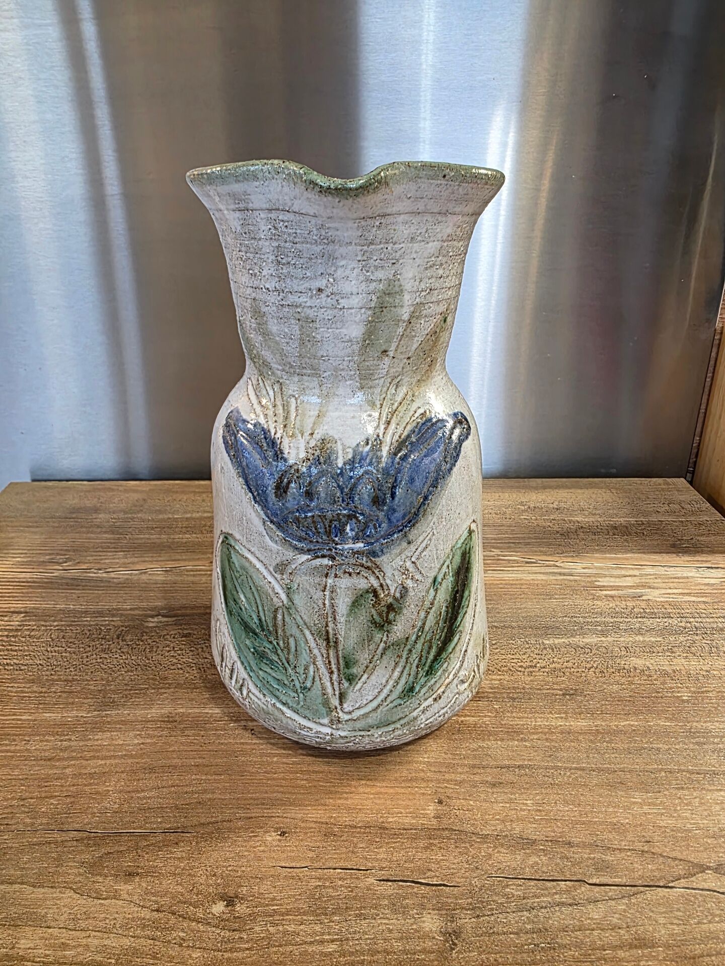 Large pitcher in chamotte clay Thiry Vallauris