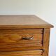 4-drawer chest in raw wood and chrome - art deco style