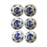 Set of 6 flat plates Sarreguemines