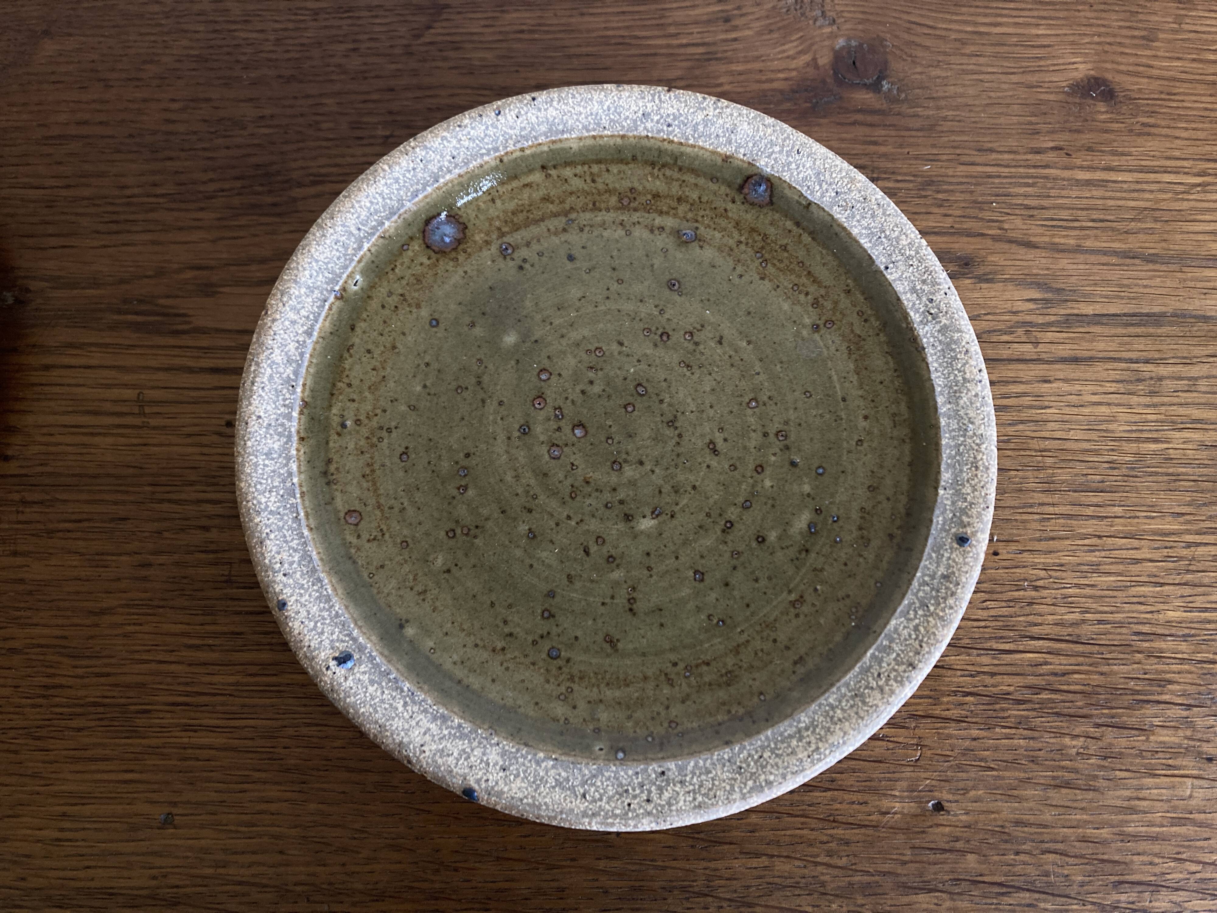 Set of 6 dessert plates by Pierre Digan, La Borme 1970