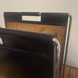 Leather magazine rack