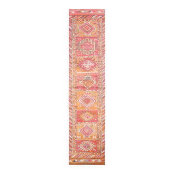 Orange Beige Turkish Runner Rug 80x369Cm SK 23759