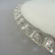 Flat white opaline hanging with transparent toothed collar