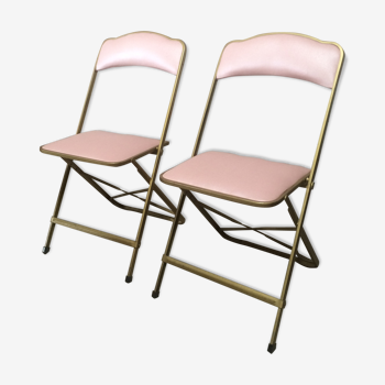 Paire de chaises pliantes vintage 60's