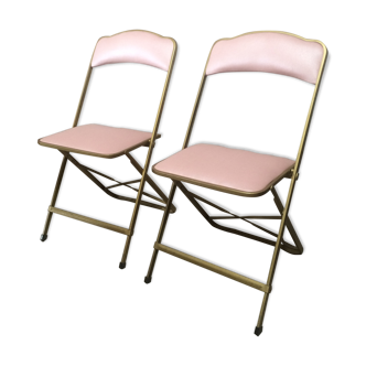 Pair of 60's vintage folding chairs