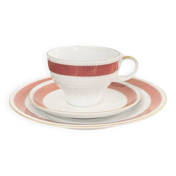 Trio, service de petit-déjeuner, New Look, Kahla Volkstedt, Allemagne années 1960.