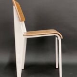 Chair - Metal and Wood - Design - In the Style of Jean Prouvé