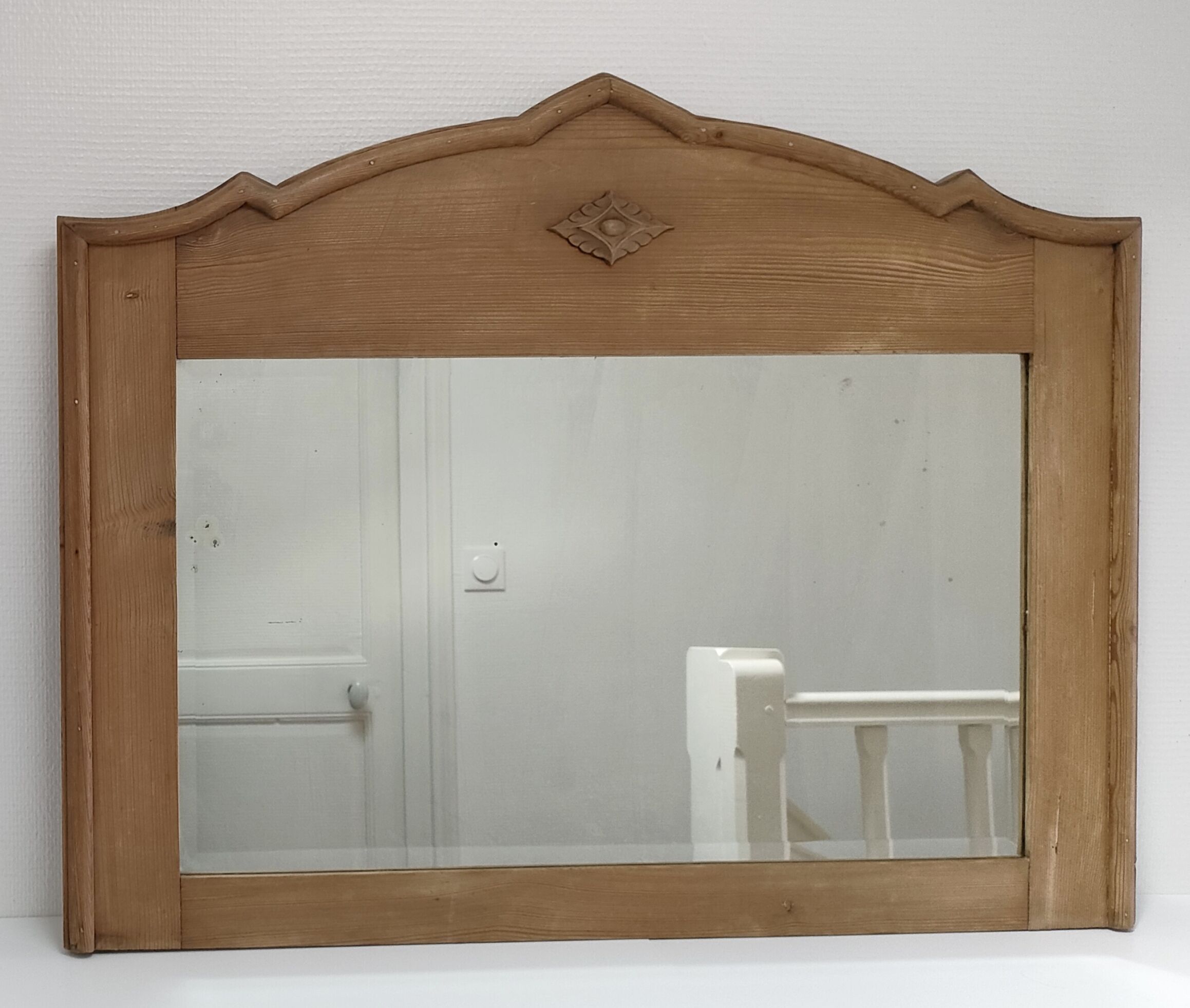Mirror weathered wood ice beveled vintage 76 cm x 96 cm