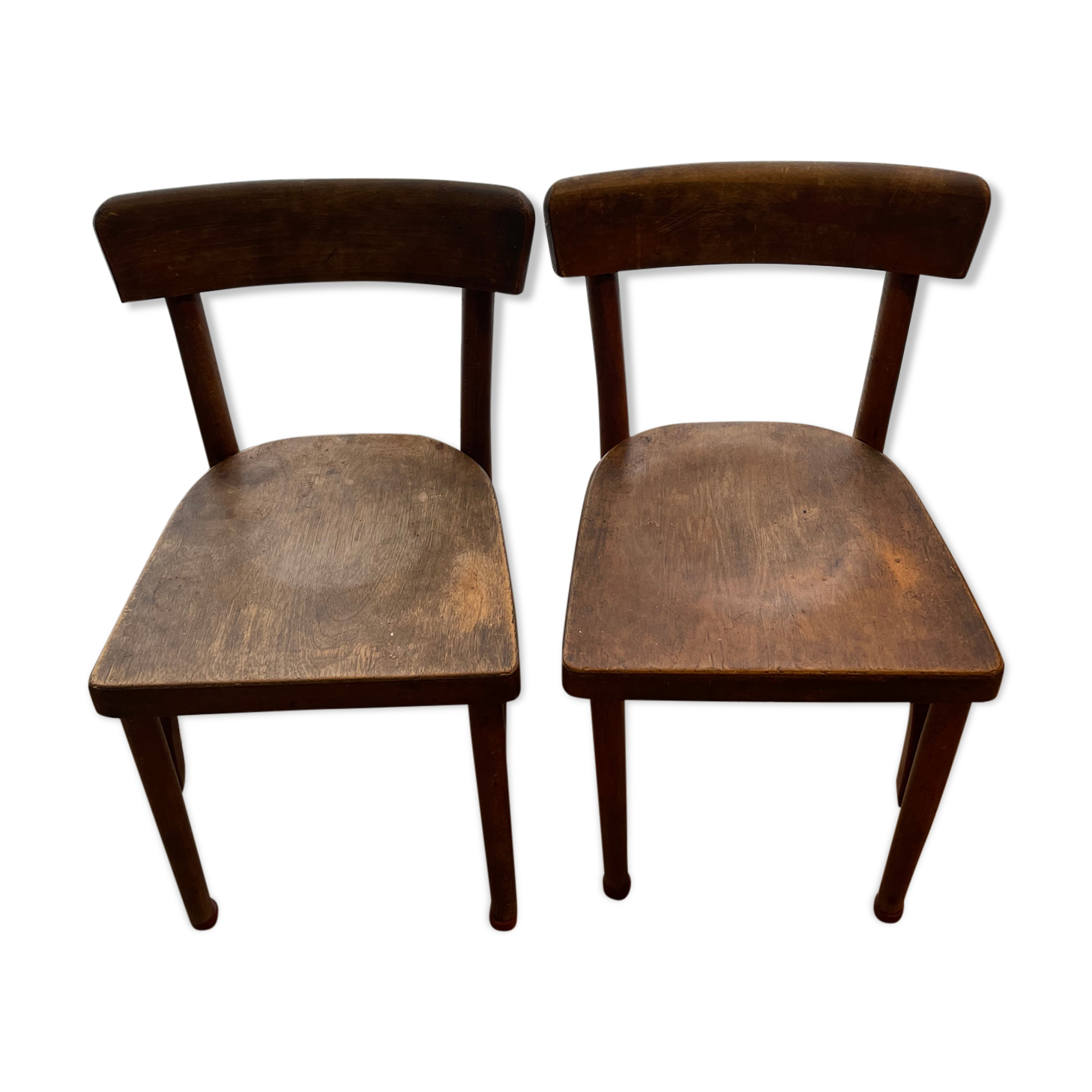 Duo of children's bistro chairs