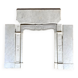 White marble fireplace